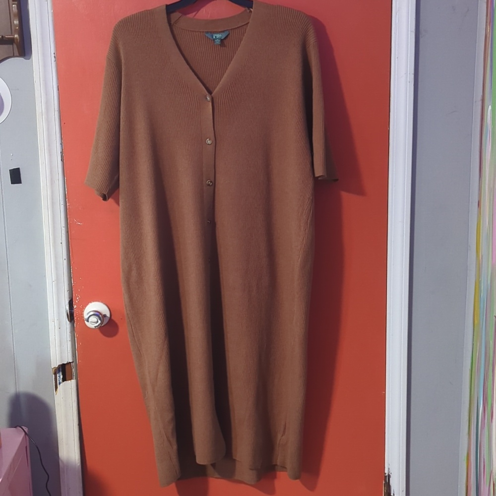 Terra And Sky Fine Gauge Rib Dress  Size 4x .Brand New With Tags